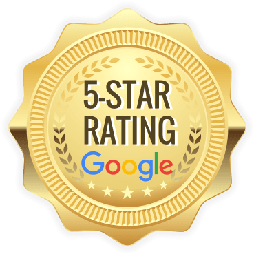 Five-star Google rating badge